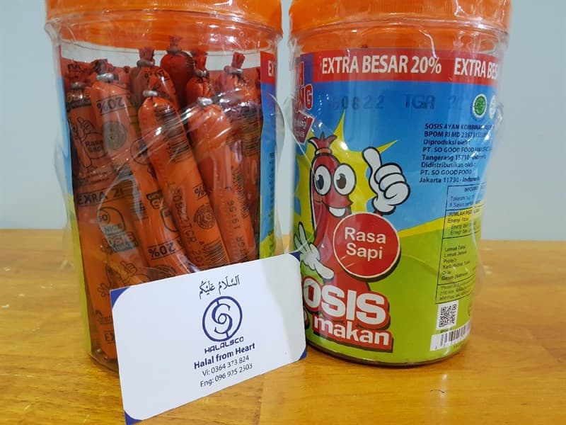 Xúc xích bò ăn liền 25 cây Sonice Halal